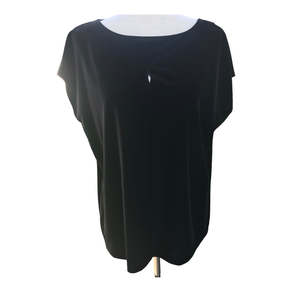 Chico’s Velvet Blouse Cap Sleeves